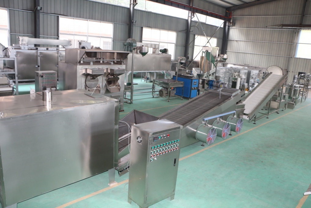 peanut roasting sorting peeling grinding packaging plant